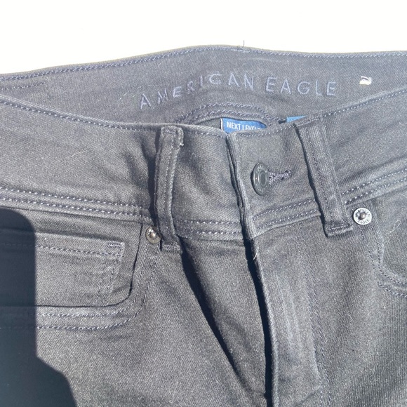 American Eagle NEXT LEVEL Stretch Kickboot Black Jeans Sz:2 Long - Picture 4 of 7